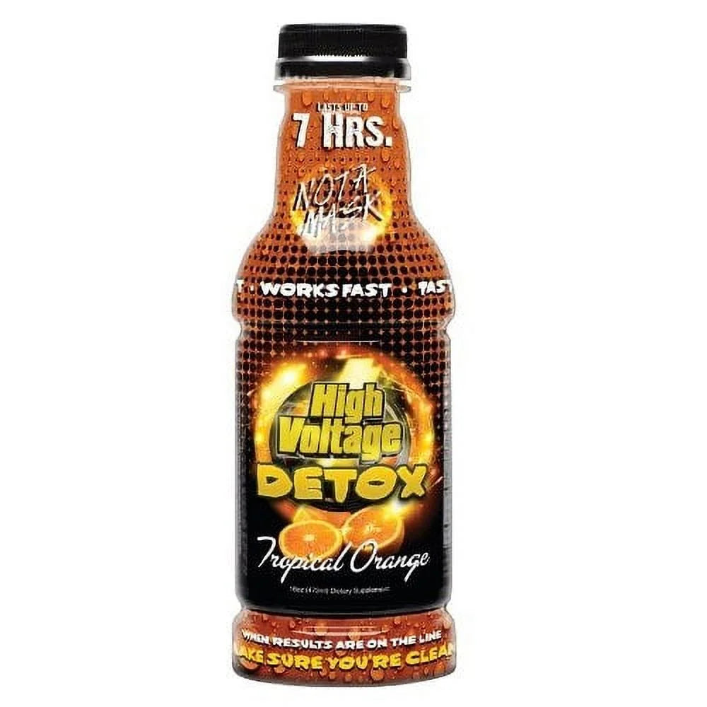High Voltage Detox Drink 16oz – Tropical Orange Cleanse Boost
