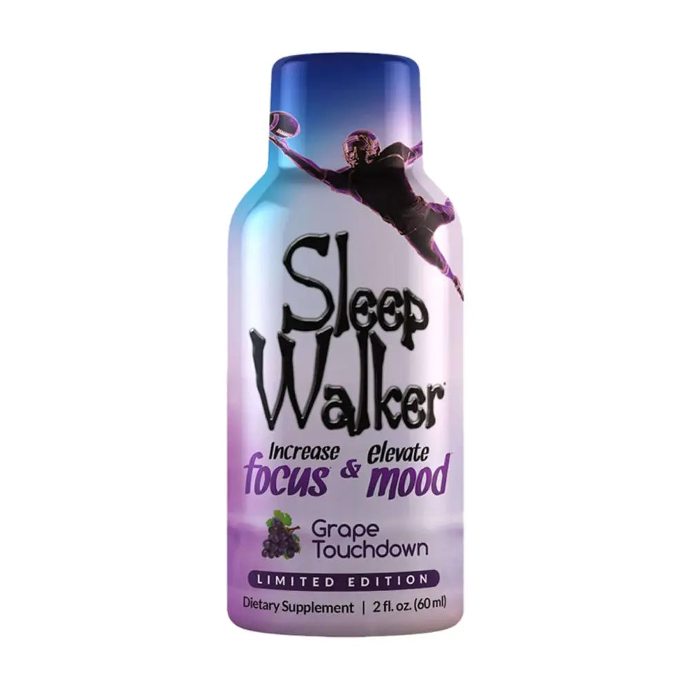 2oz Sleep Walker Grape Touch Down Shot Focus & Mood Optimizer Full Box - Dietary Supplement
