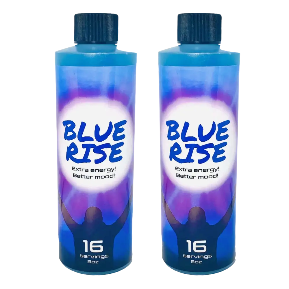 8oz Blue Rise Extra Mood Energy Red Dawn Formula Party Drink 16 Serv 2 Bottle - Dietary Supplement
