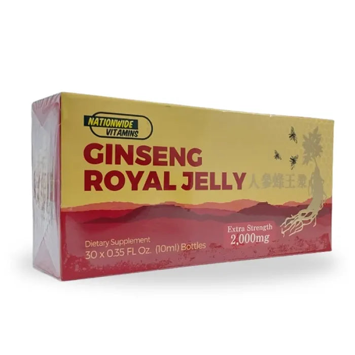 Nationwide Korean Ginseng with Royal Jelly 2000mg — Extra Strength | 30 Bottles (100ml Each)