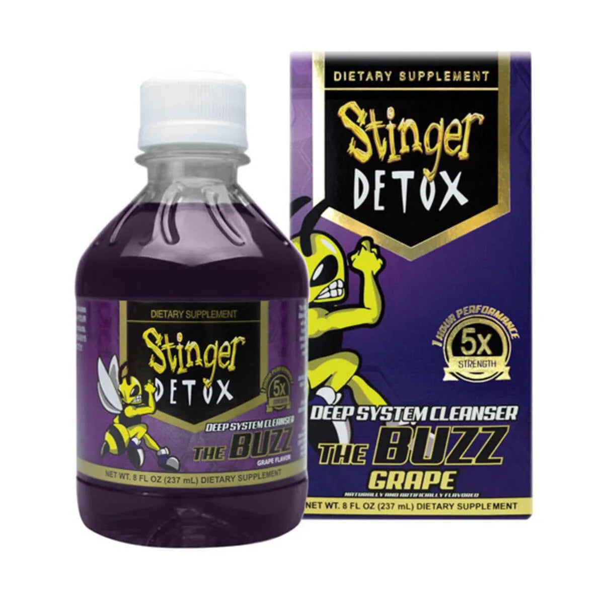 Stinger Detox Buzz 5X Extra Strength Drink – Grape – 8 FL OZ