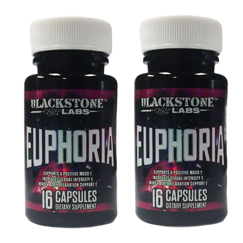 Blackstone Labs Euphoria – Natural Mood Booster & Hangover-Free Relaxation 2 Bottles (16 Count) - Dietary Supplement