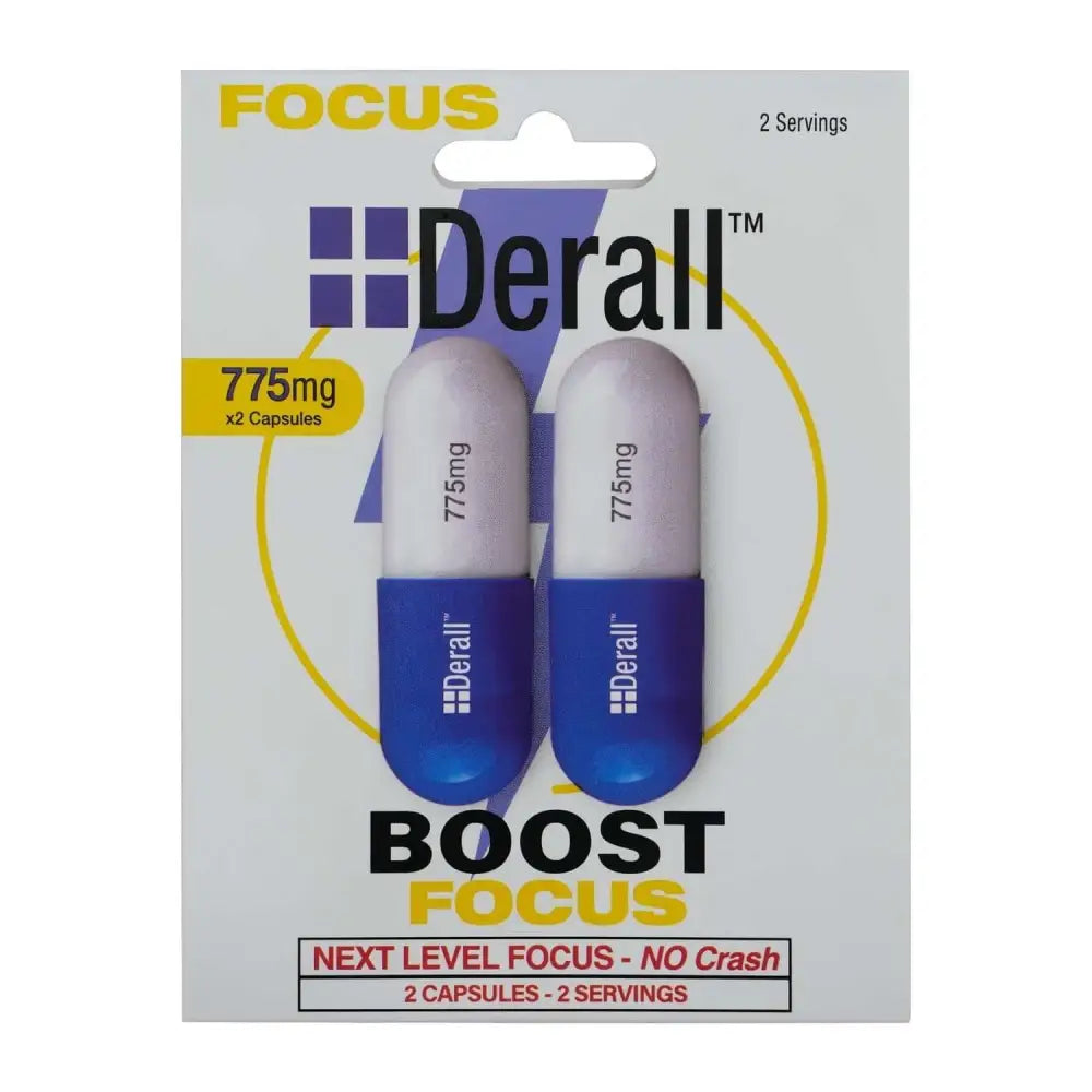 Derall Nootropic Brain-Booster 775mg Capsules Box - Dietary Supplement