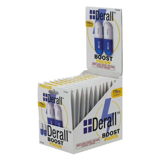 Derall Nootropic Brain-Booster 775mg Capsules Box - Dietary Supplement