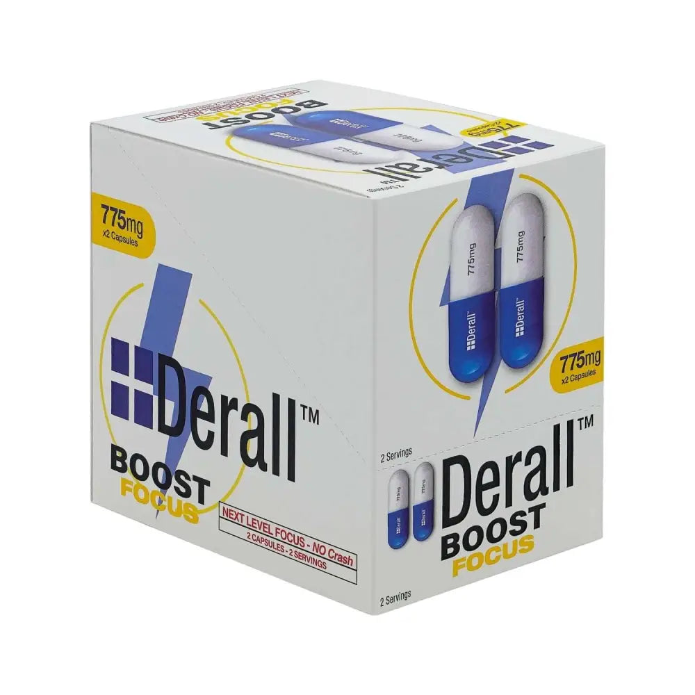Derall Nootropic Brain-Booster 775mg Capsules Box - Dietary Supplement