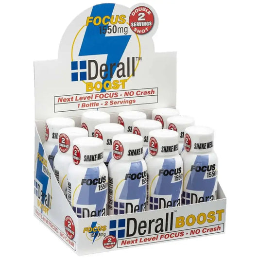 Derall Nootropic Brain-Booster Shots 2oz 775mg Box - Dietary Supplement
