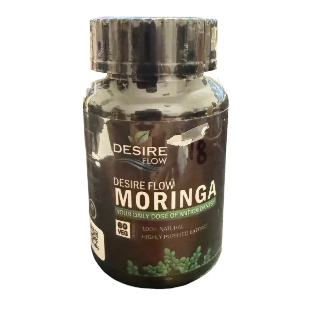 Desire Flow Moringa – 100% Natural – 60 Capsules (30 Servings) - Dietary Supplement