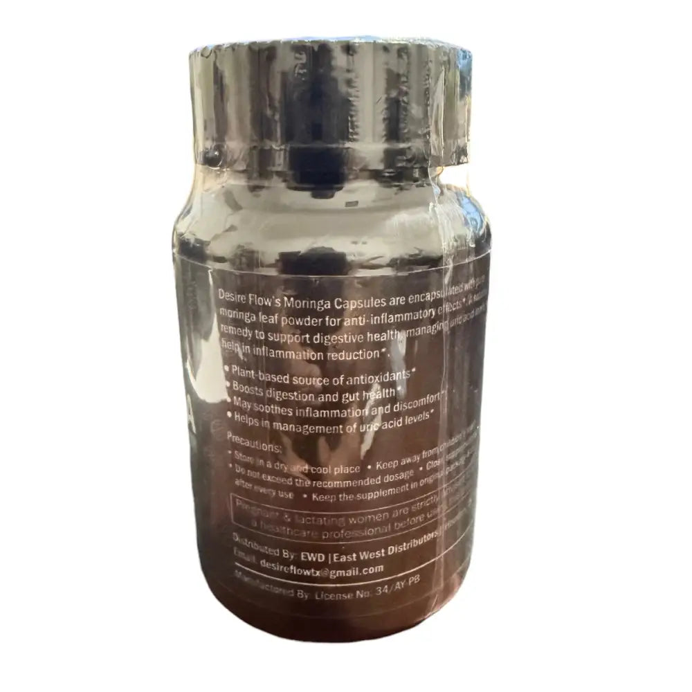 Desire Flow Moringa – 100% Natural – 60 Capsules (30 Servings) - Dietary Supplement