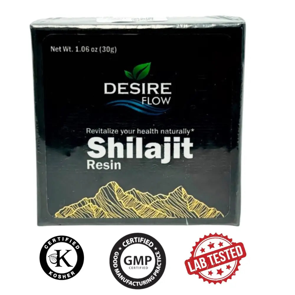 Desire Flow Pure Himalayan Shilajit Resin – 30g (75 Servings) - Shilajit