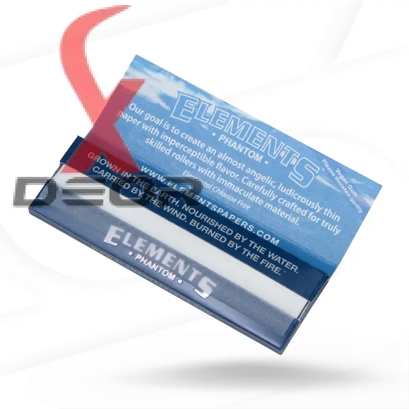 Element phantom 1.25 rolling papers – ultra thin rice paper | smooth slow burn | full box of 25 booklets