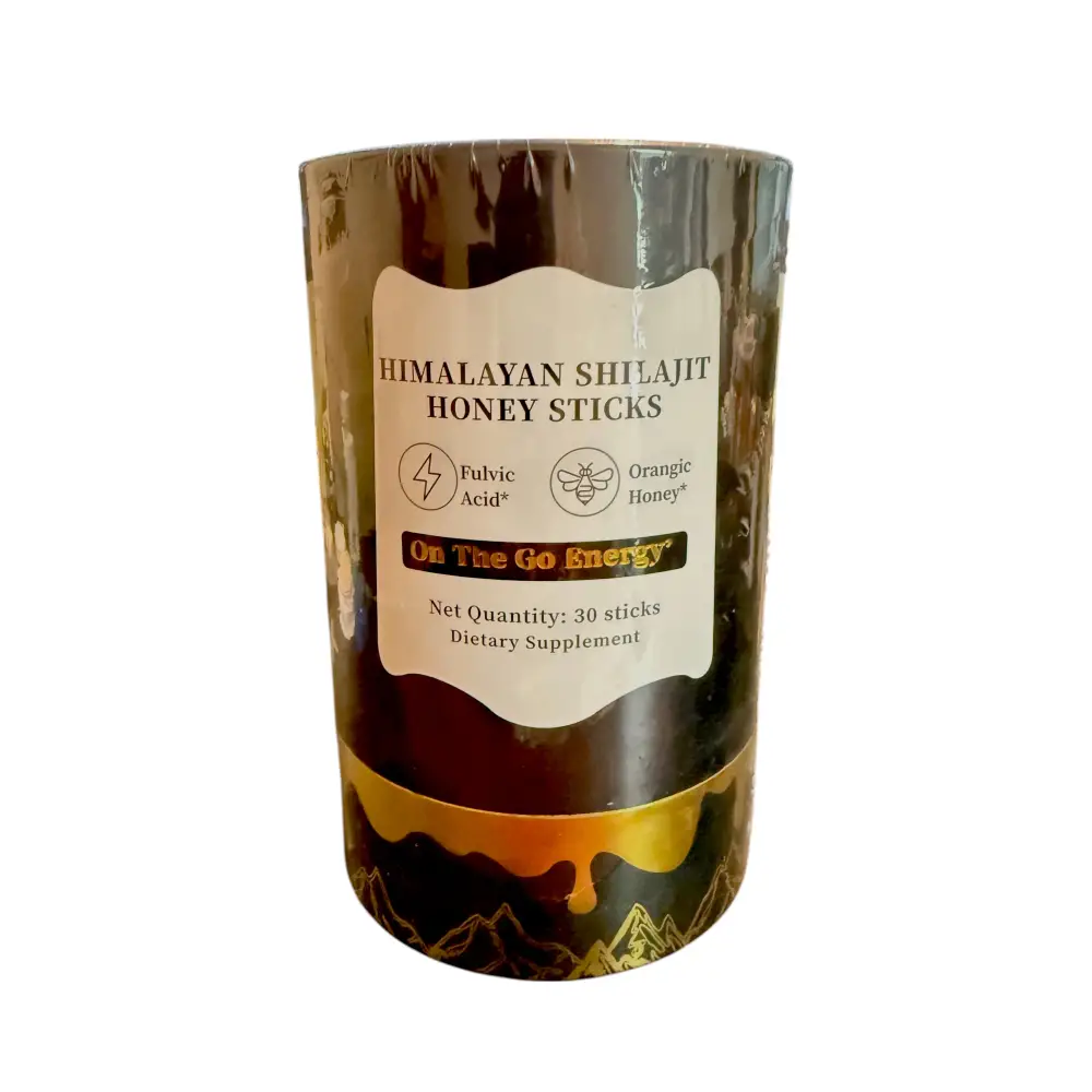 Himalayan Shilajit Honey Energy Stick – Natural Vitality & Wellness Support 30 Sticks - Dietary Supplement