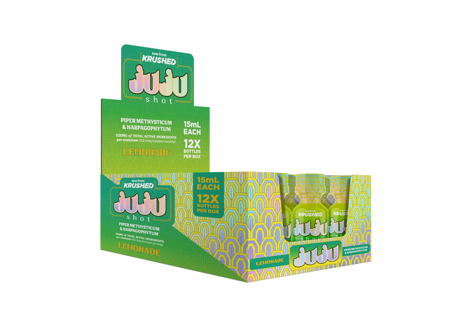 Krushed JUJU Kava Shot – Lemonade | Kava and Devil’s Claw Blend (15mL) 225mg 2 Pack