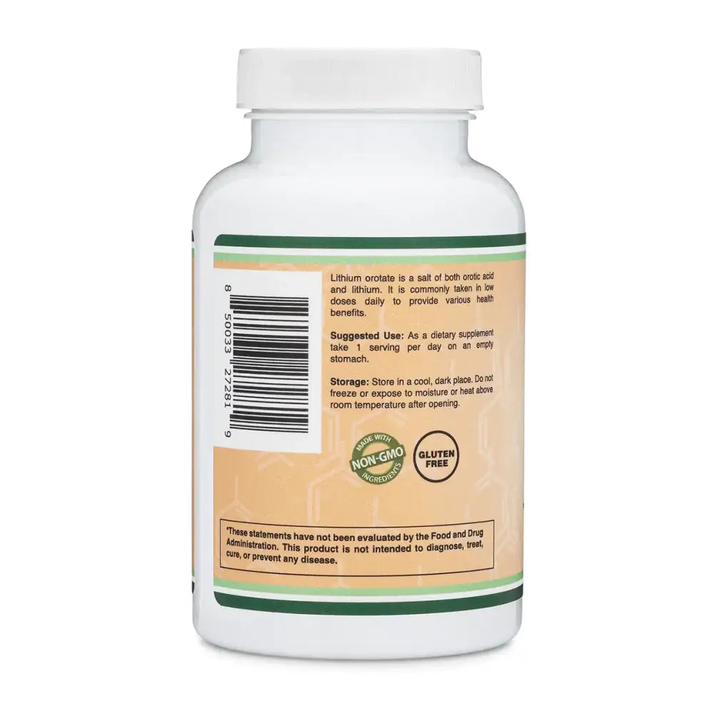 Lithium Orotate 5mg – Mood & Sleep Support Supplement (210 Capsules) - Dietary Supplement
