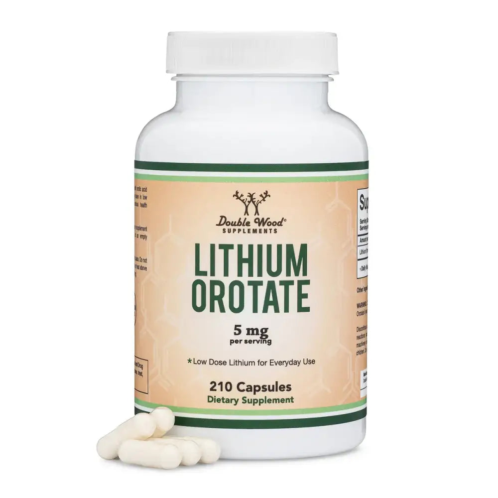 Lithium Orotate 5mg – Mood & Sleep Support Supplement (210 Capsules) - Dietary Supplement