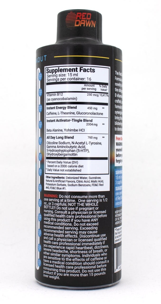Red Dawn Black Label Formula 8oz Bottle 16 Serving 3 Bottles