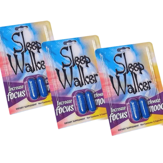 Sleep Walker 30 Capsules Pack Focus & Mood Optimizer Blister - 15 Pack OF 2CT - Dietary Supplement