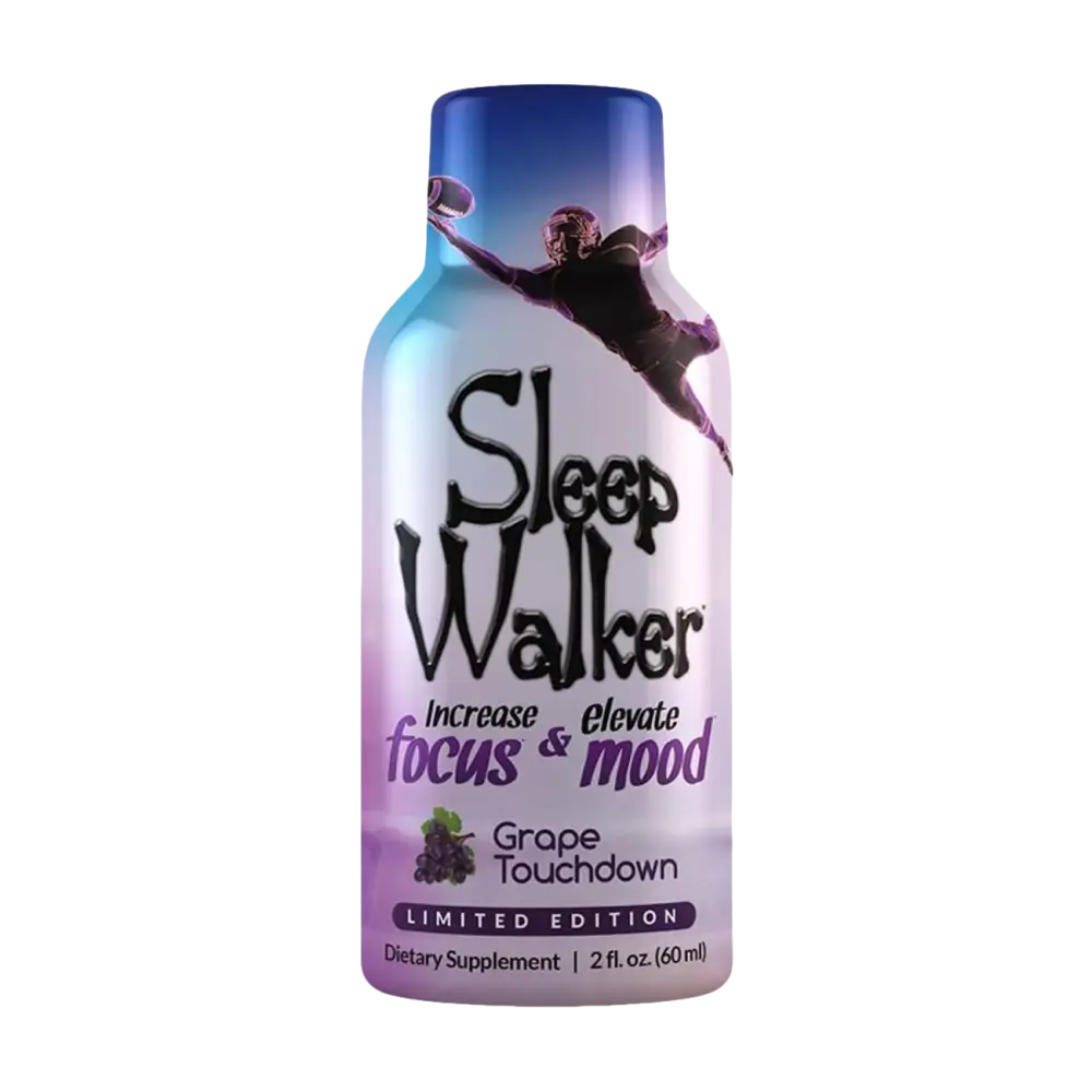 Sleep Walker Grape Shot Focus & Mood Optimizer Full Box 2oz 12 Bottles - Dietary Supplement