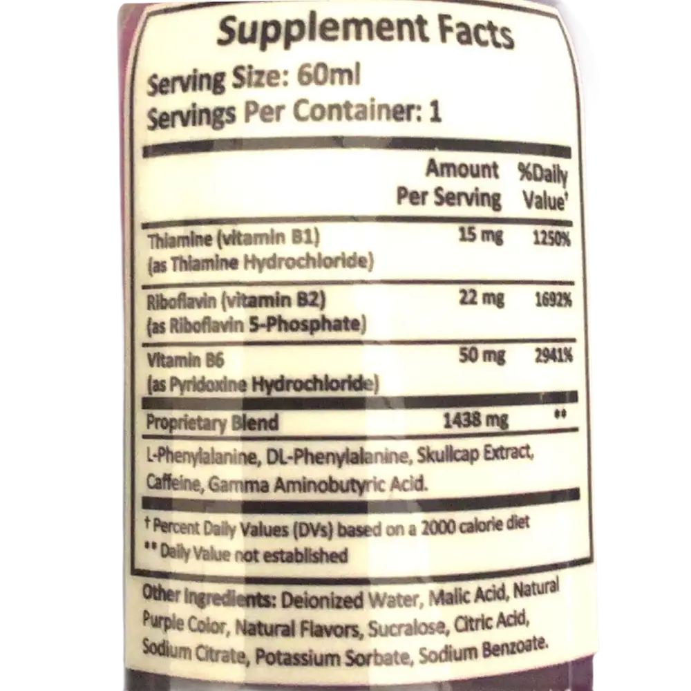 Sleep Walker Grape Shot Focus & Mood Optimizer Full Box 2oz 12 Bottles - Dietary Supplement