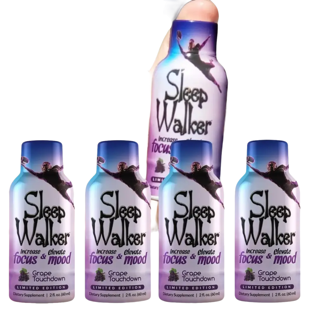 Sleep Walker Grape Shot Focus & Mood Optimizer Full Box 2oz 12 Bottles - Dietary Supplement