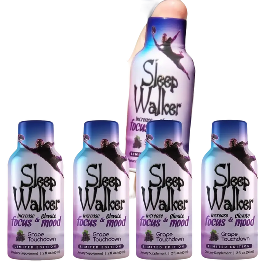 Sleep Walker Grape Shot Focus & Mood Optimizer Full Box 2oz 12 Bottles - Dietary Supplement