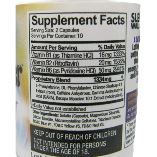 Sleep Walker Mood Enhancer 5 Bottles of 20 Red Dawn Pill Caps 100 Capsules - Dietary Supplement