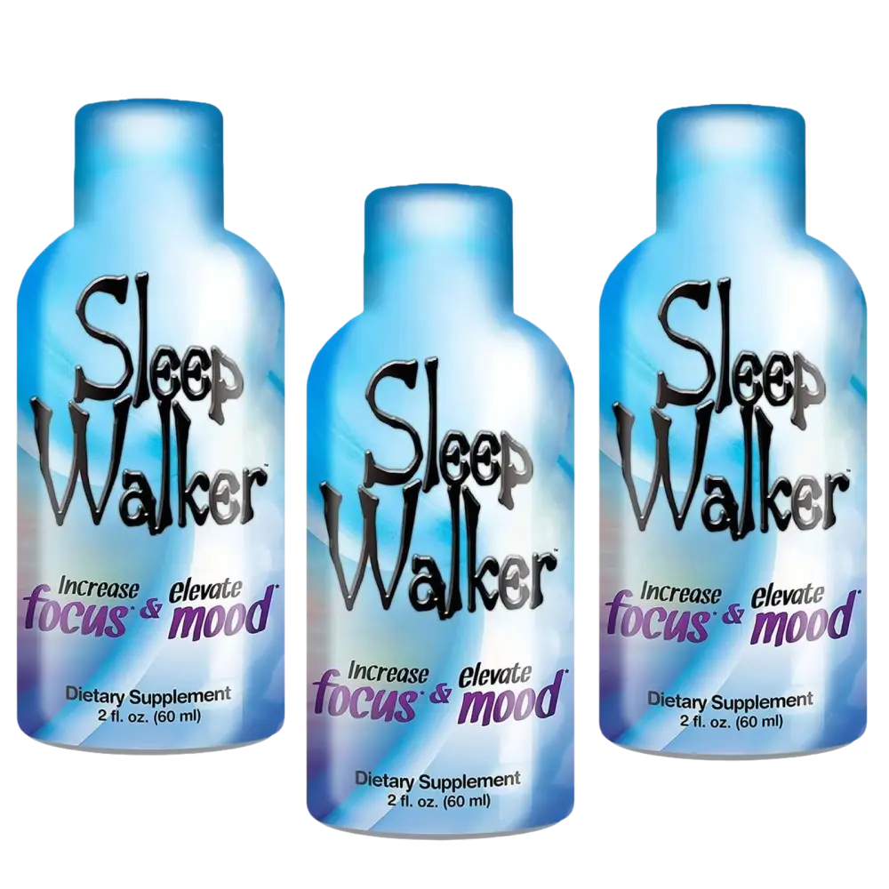 Sleep Walker Shots Focus & Mood Optimizer Full Box 12 Bottles 2oz - Dietary Supplement