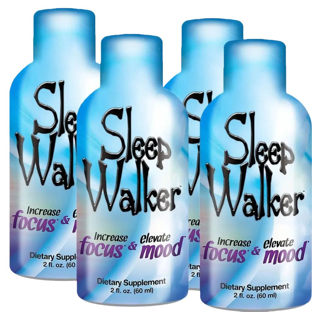 Sleep Walker Shots Focus & Mood Optimizer Full Box 12 Bottles 2oz - Dietary Supplement