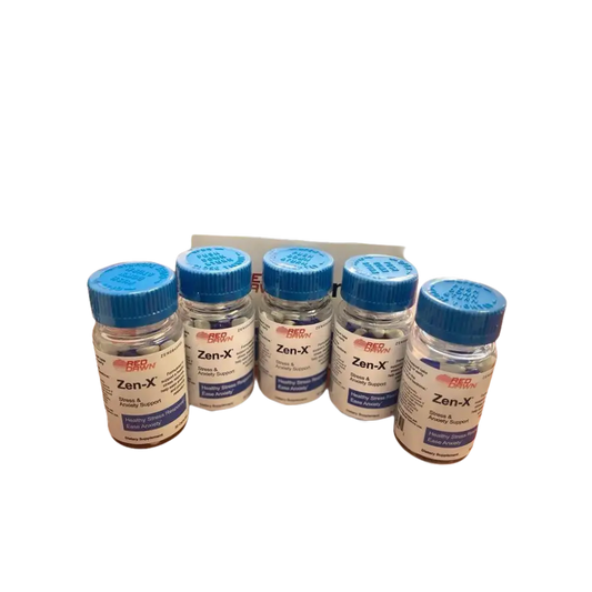 ZENX STRESS & ANXIETY SUPPORT 30 COUNT CAPSULE 2 BOTTLE BY RED DAWN - Dietary Supplement