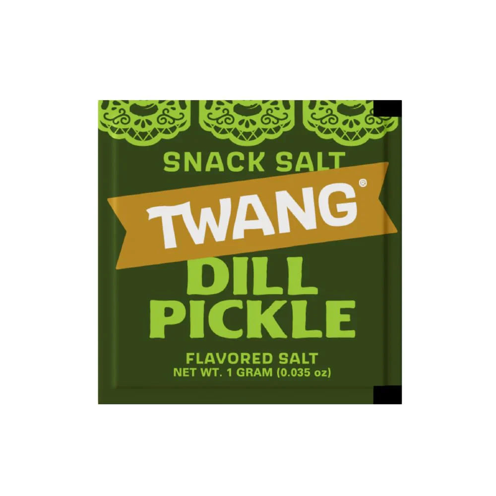 Twang Twangerz Snack Topping, Pickle Flavor – 1g Packets (200 Count) | Bold & Tangy Snack Seasoning