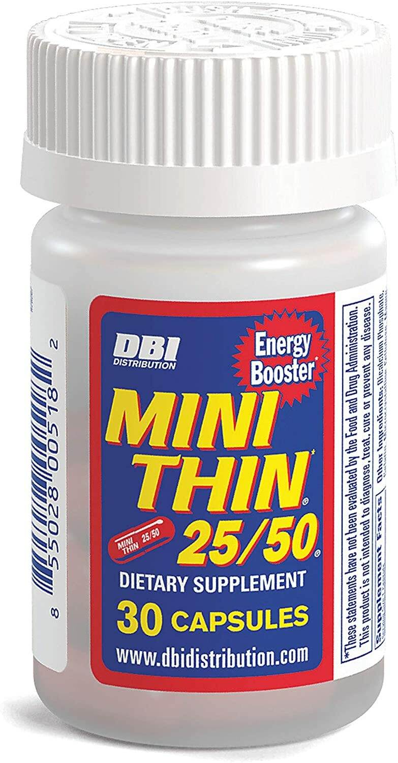 Mini Thin Energy Booster 25/50 – 30 Count Capsules (4 Pack) - XDeor