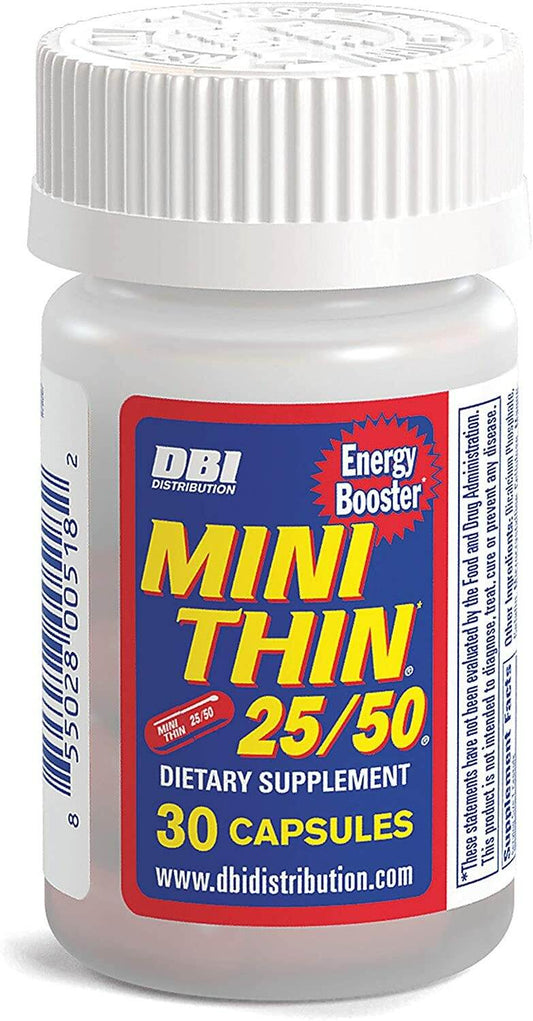 Mini Thin Energy Booster 25/50 – 30 Count Capsules (4 Pack) - XDeor