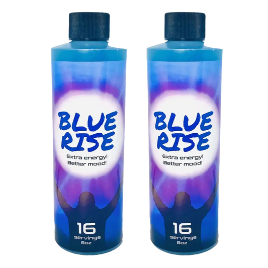 8oz Blue Rise Extra Mood Energy Red Dawn Formula Party Drink 16 Serv 2 Bottle - Dietary Supplement