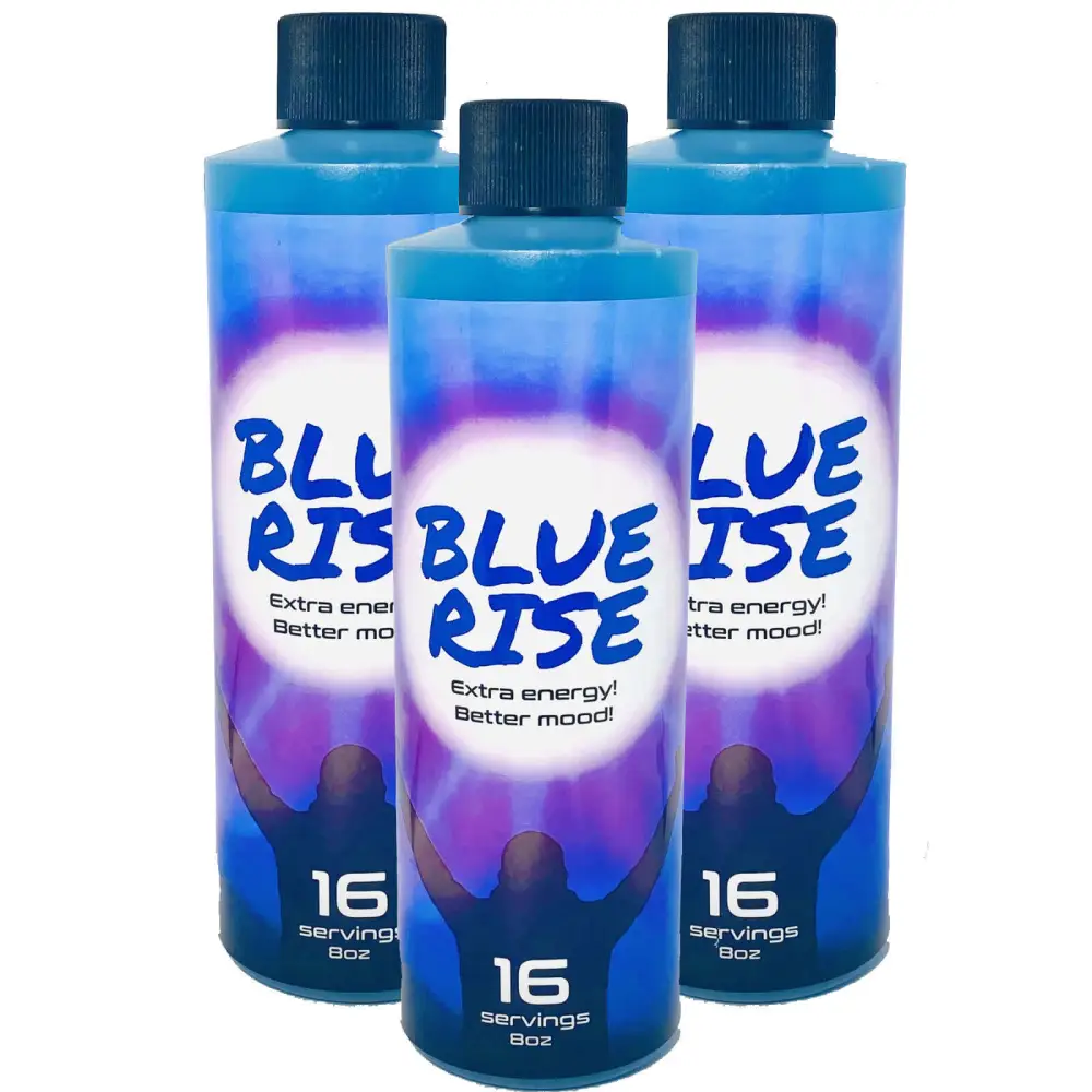 8oz Blue Rise Red Dawn Formula Party Drink Liquid Blue 16 Serving 4 BOTTLES - Dietary Supplement