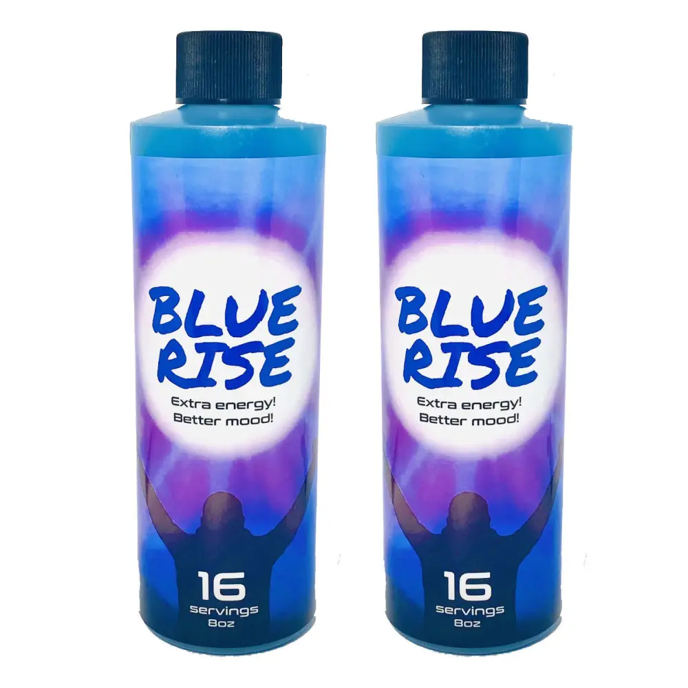 8oz Blue Rise Red Dawn Formula Party Drink Liquid Blue 16 Serving 4 BOTTLES - Dietary Supplement