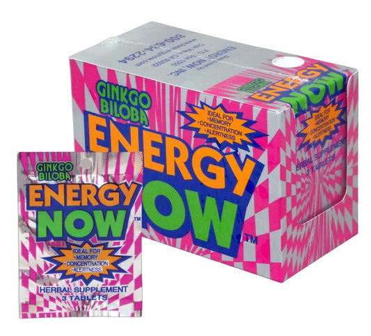 Energy Now Ginkgo Biloba — Herbal Weight / Energy Supplement | Full Box (24 Packs × 3 Tablets)