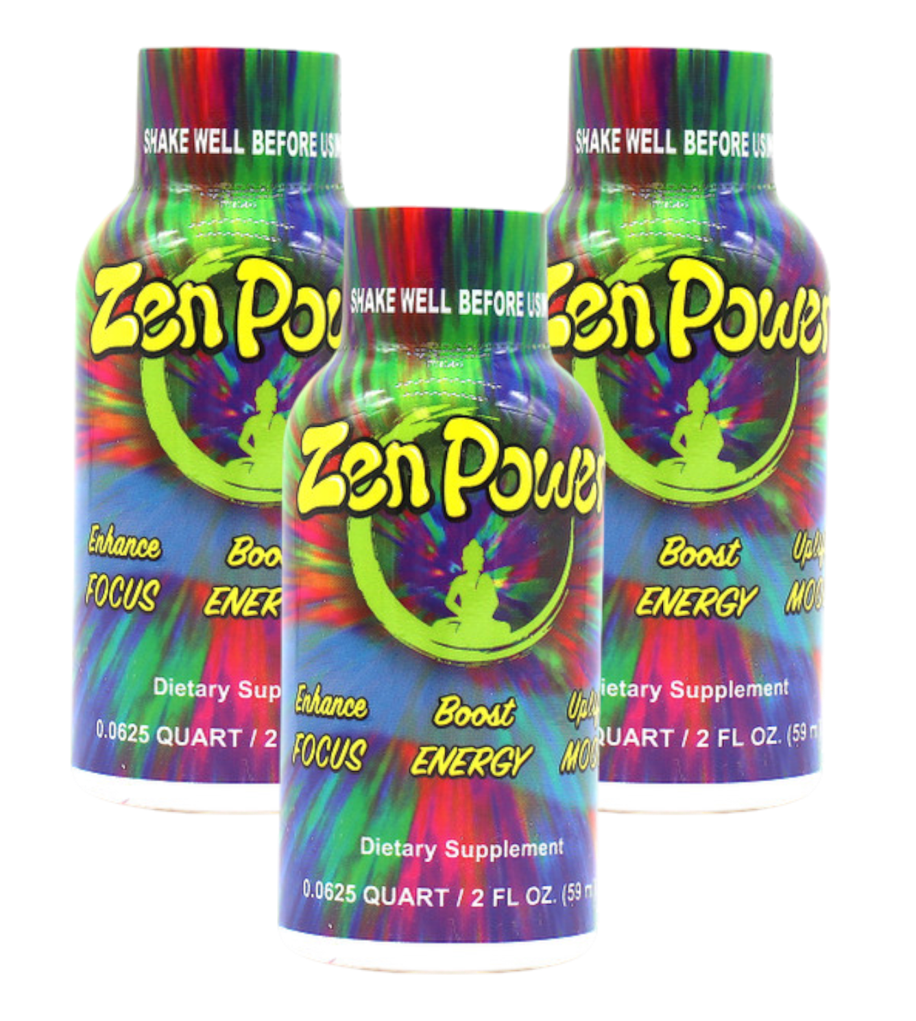 Zen Power Shots 2oz for Mood & Energy Enhancer 3 Pack