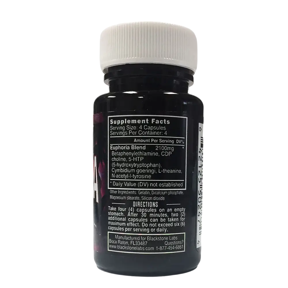 Blackstone Labs Euphoria – Natural Mood Booster & Hangover-Free Relaxation (16 Count) - Dietary Supplement