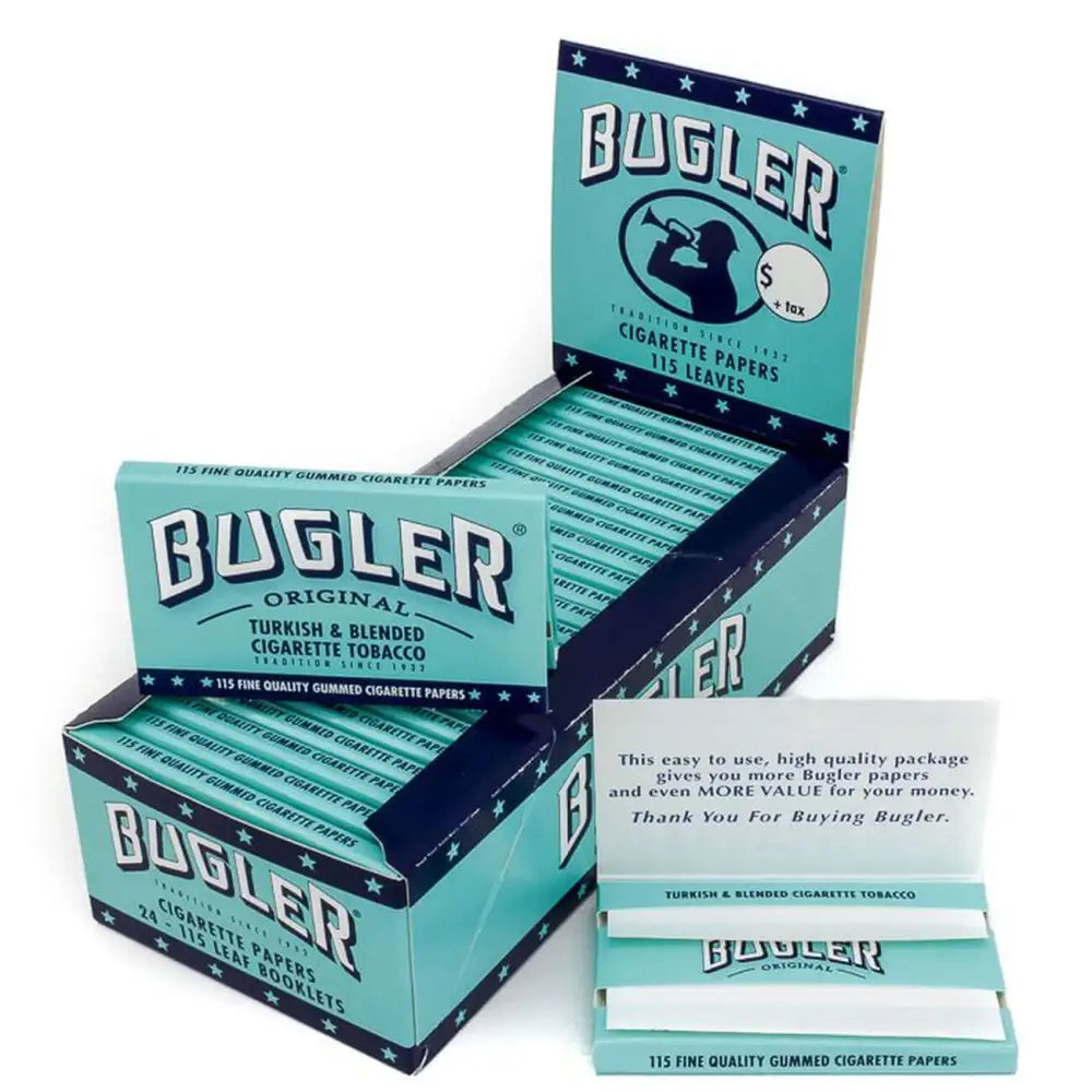 Bugler Rolling Papers SW 115 Leaves per Book - 24 - Booklets Full Box - Papers and Wraps