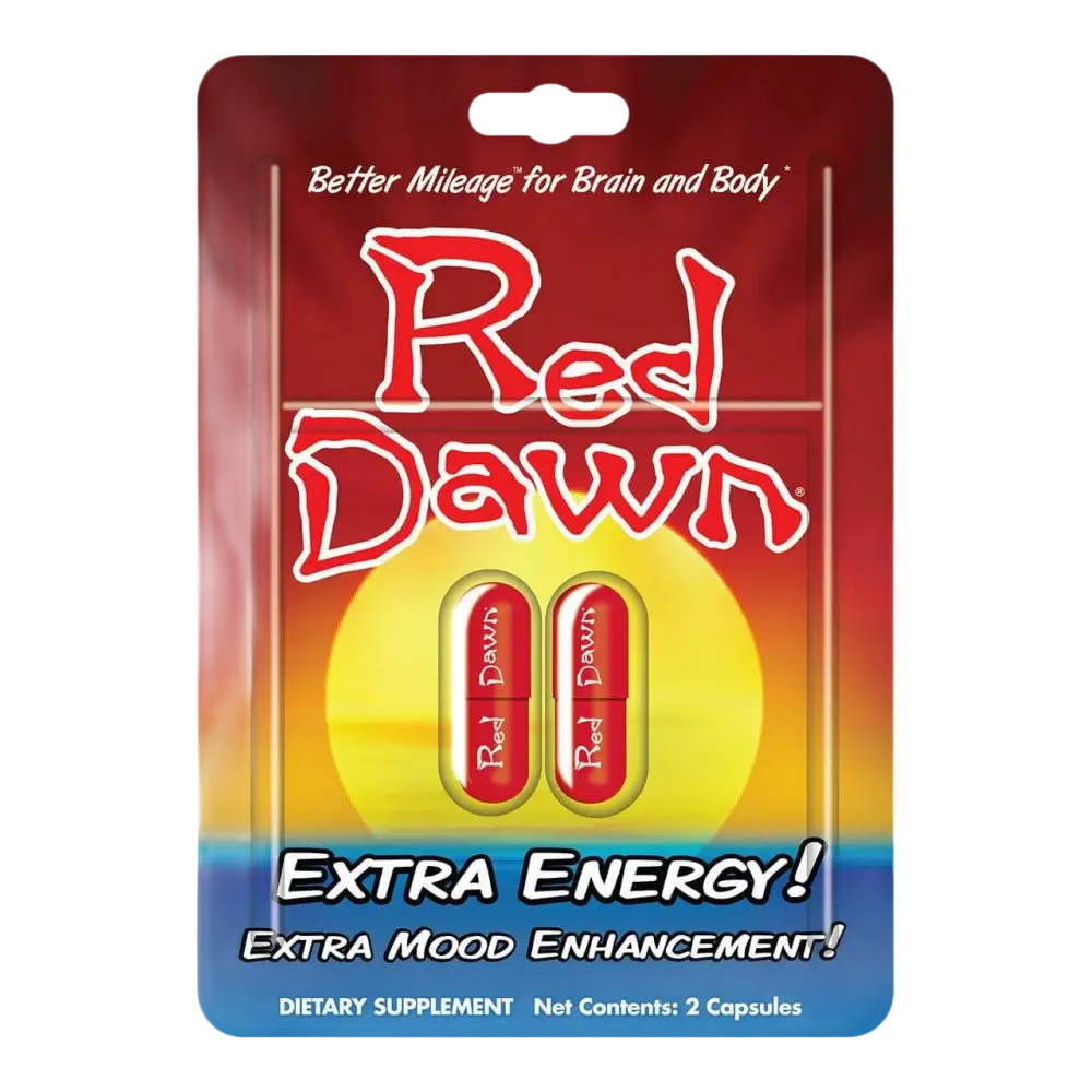 Full Box 12x Red Dawn Go The Extra Mile Extra Energy Capsule (24 Capsules) - Dietary Supplement