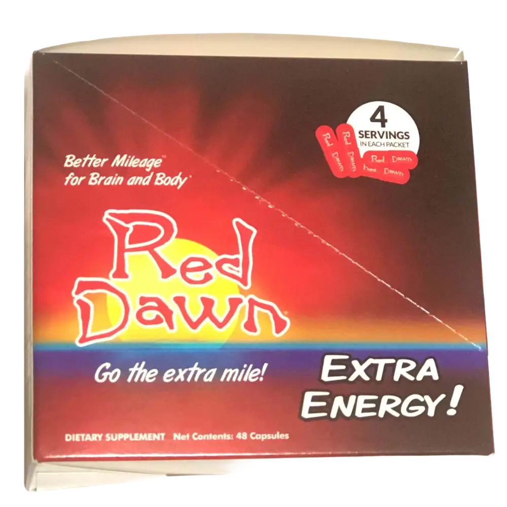 Full Box Red Dawn Go The Extra Mile Extra Energy Capsule (48 Capsules) - Dietary Supplement