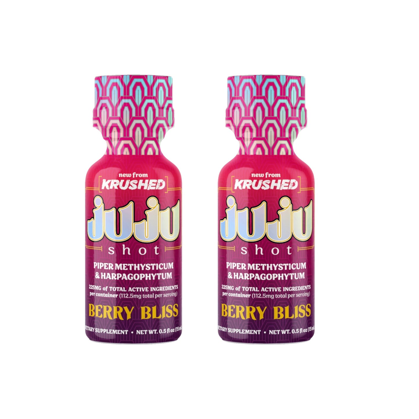 Krushed JUJU Kava Shot – Berry Bliss | Kava and Devil’s Claw Blend (15mL) 225mg 2 Pack
