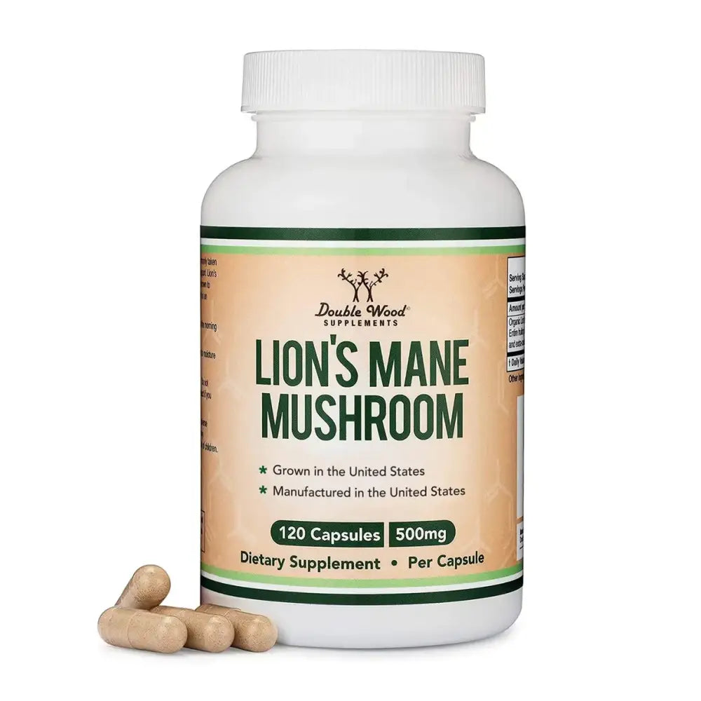 Lion’s Mane Mushroom Capsules – Brain Nerve and Immune Support – 120 Capsules - Dietary Supplement