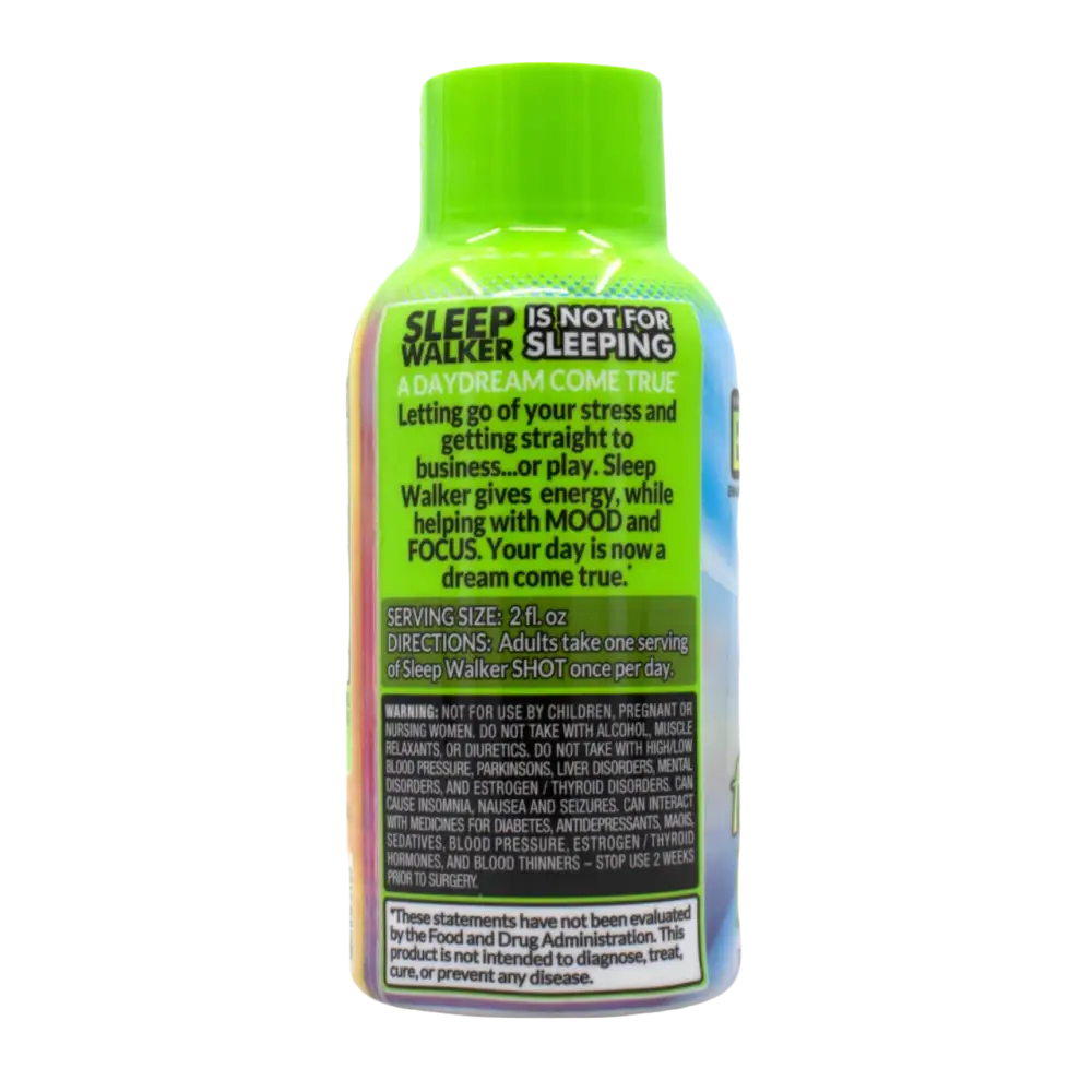 NEW Sleep Walker Shot Sour Apple 2oz from Red Dawn Full Box - Dietary Supplement