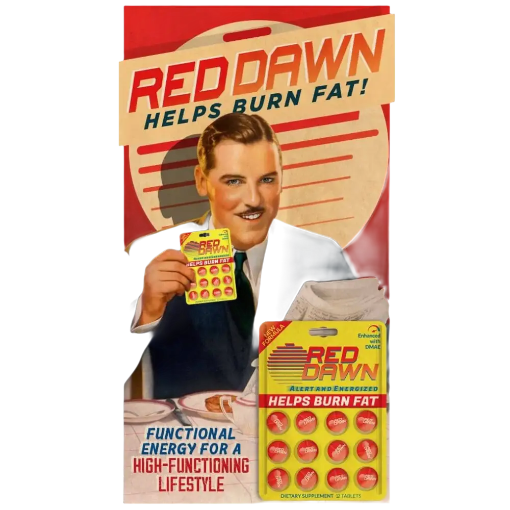 Red Dawn Alert & Energized Melt Fat Upgrade Productivity Stay Happy! FULL BOX - Dietary Supplement