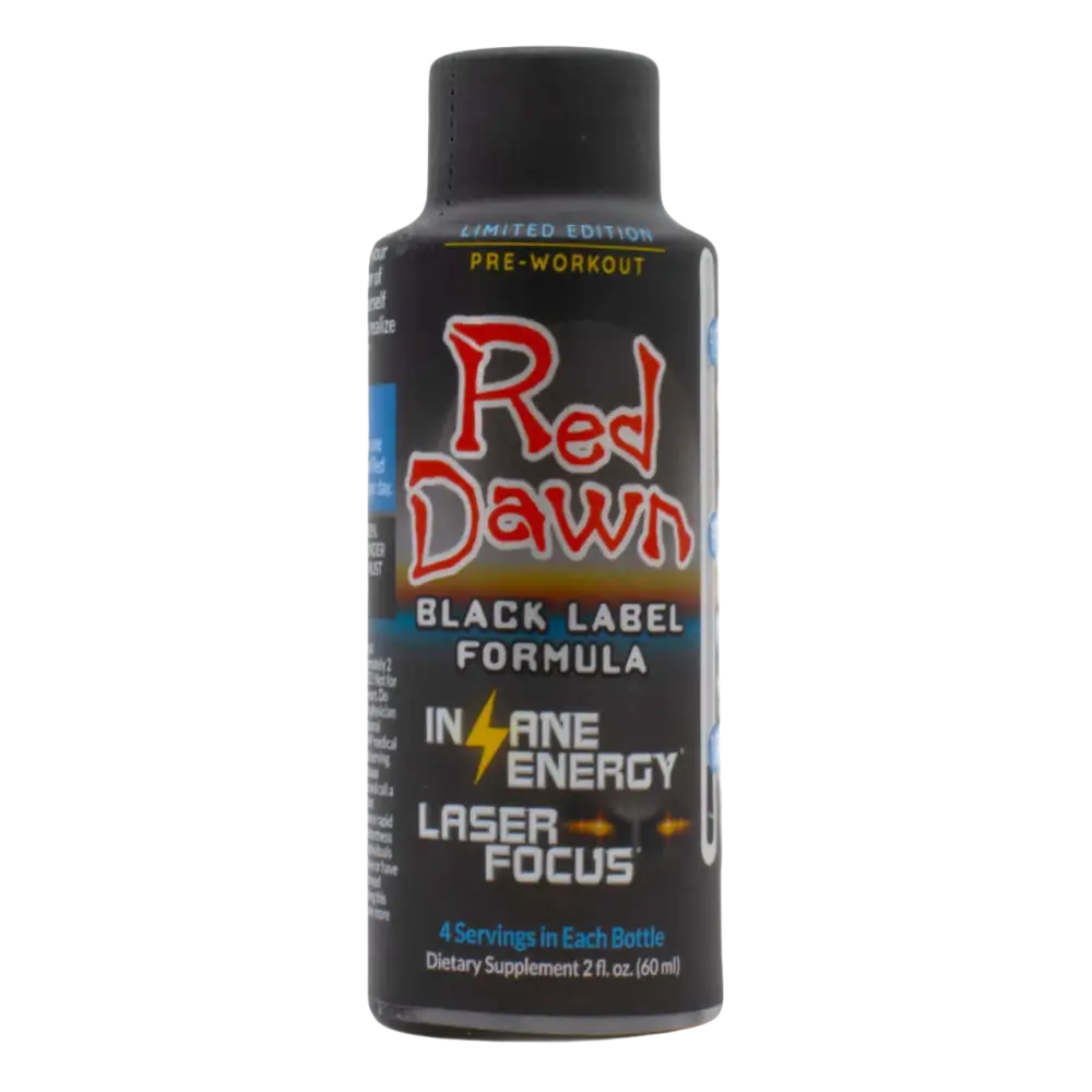 Red Dawn Black Label Formula 2oz 4 Serving Per Bottle Shot 2 Bottles - Dietary Supplement