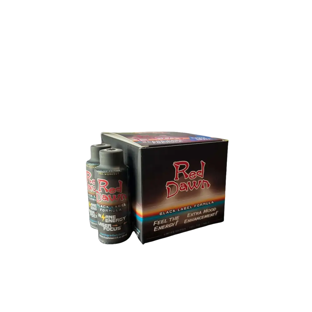 Red Dawn Black Label Formula 2oz 4 Serving Per Bottle Shot 2 Bottles - Dietary Supplement