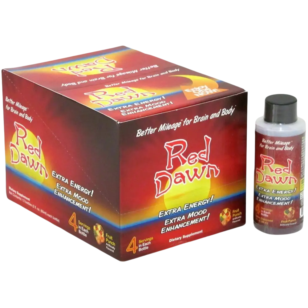 Red Dawn Shot Concentrate 2oz 4 Serving Party Drink 12 Bottles - Dietary Supplement