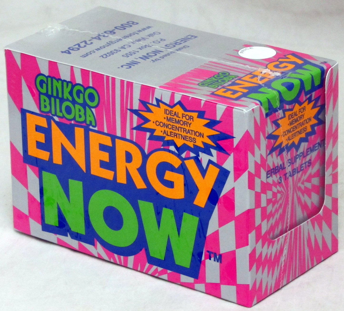 Energy Now Ginkgo Biloba — Herbal Weight / Energy Supplement | Full Box (24 Packs × 3 Tablets)