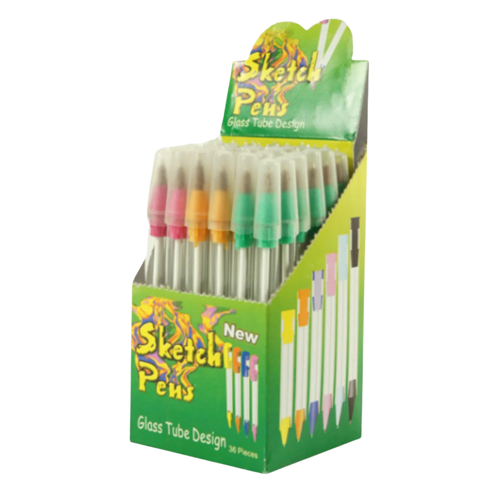 Sketch Pens | Glass Tube Design (36 Pcs) – Tube Ball Pens