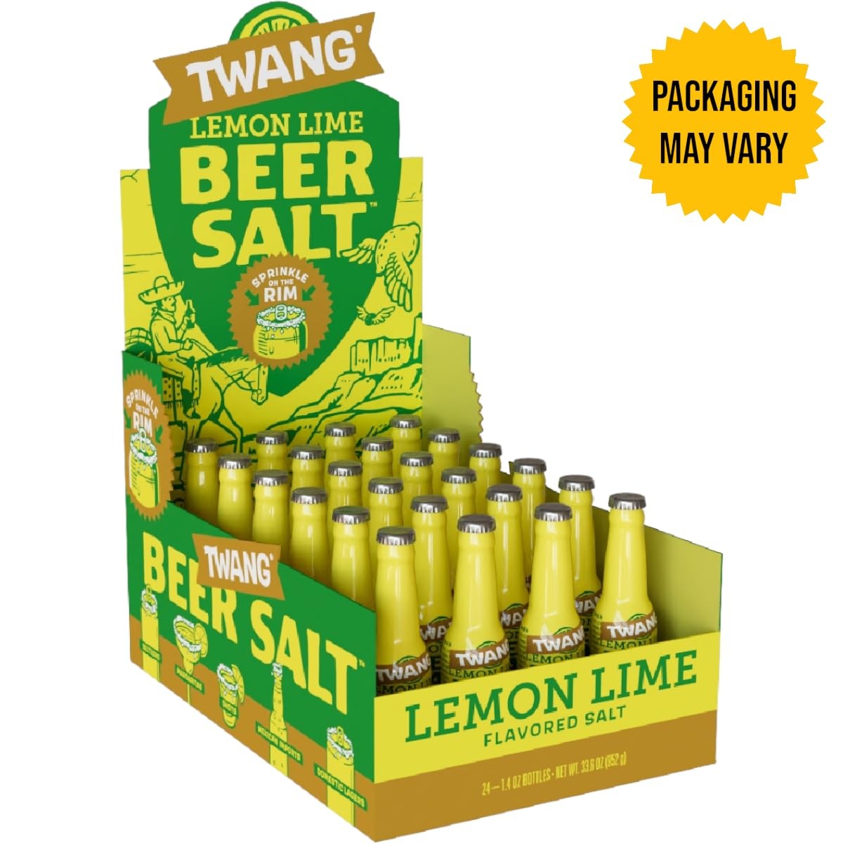 Twang Lemon Lime Beer Salt – 1.4 oz Bottles (10 Bottles) | Classic Citrus Seasoning for Beer, Veggies & Meats